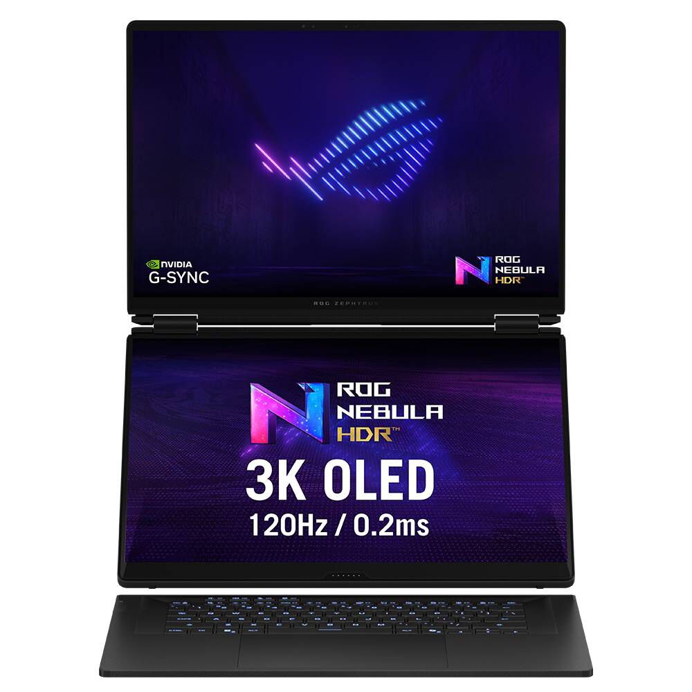 Portátil ASUS ROG Zephyrus Duo GX651AX 2x16" Ultra 9 386H 64GB DDR5 2TB RTX 5090 OLED 3K Touch 120Hz W11 + Rato + Mochila