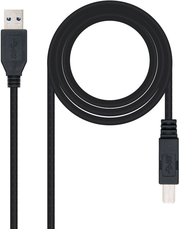 Cabo USB 3.0 Impressora Nanocable USB-A/M > USB-B/M 2 M Preto