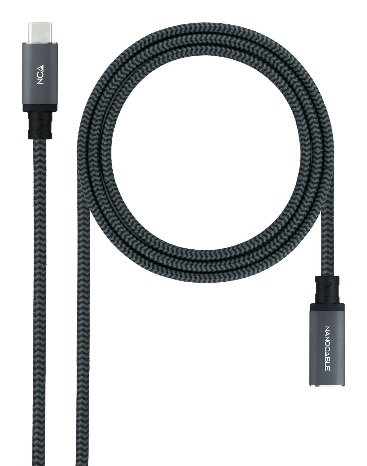 Cabo USB 3.2 Gen2x2 Nanocable 100W 4K/60Hz USB-C M/F 1.5 M