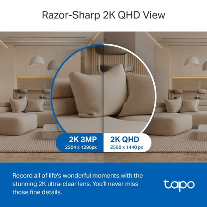 Câmara de Segurança TP-Link Tapo TC72 2K Pan/Tilt AI Home Security Wi-Fi