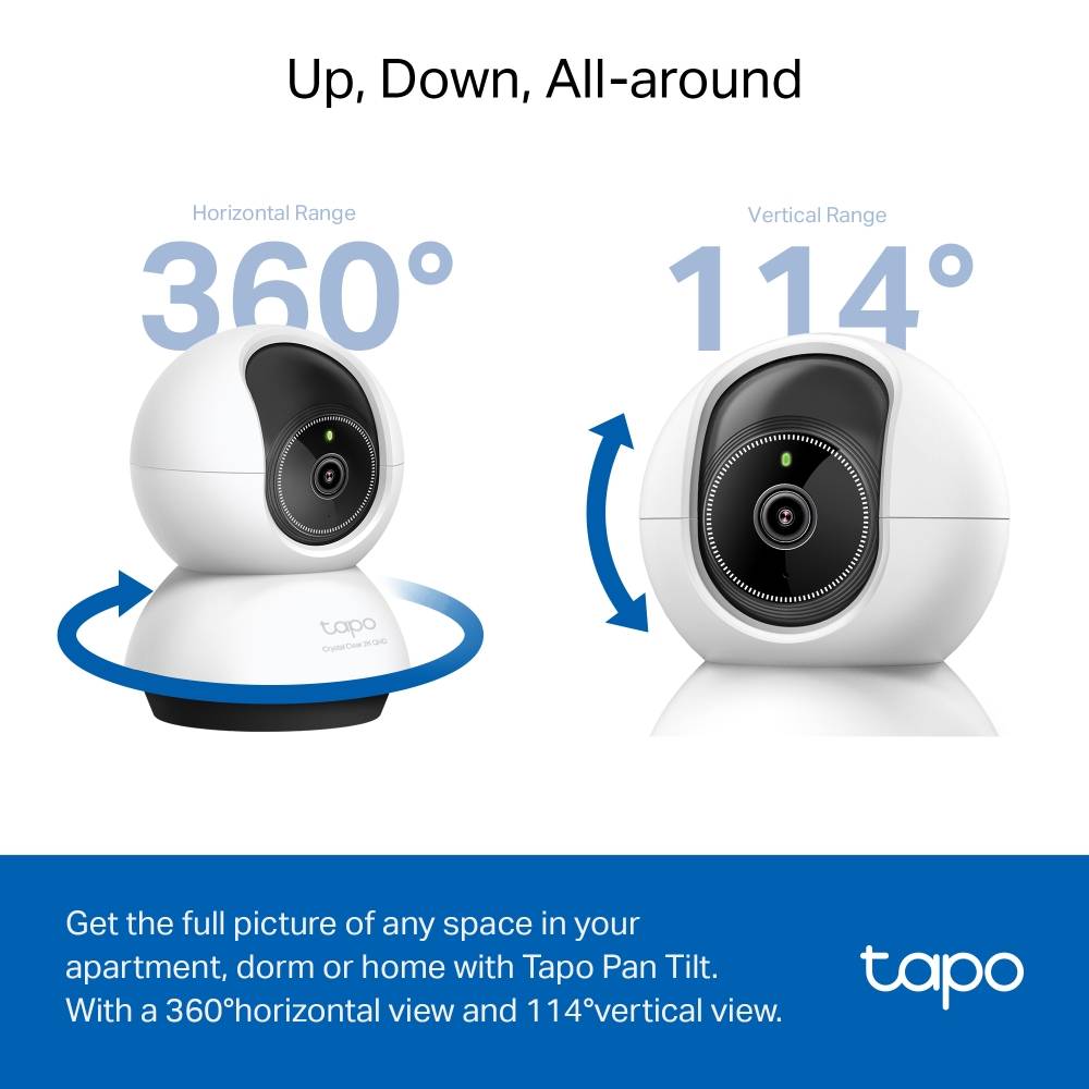Câmara de Segurança TP-Link Tapo TC72 2K Pan/Tilt AI Home Security Wi-Fi