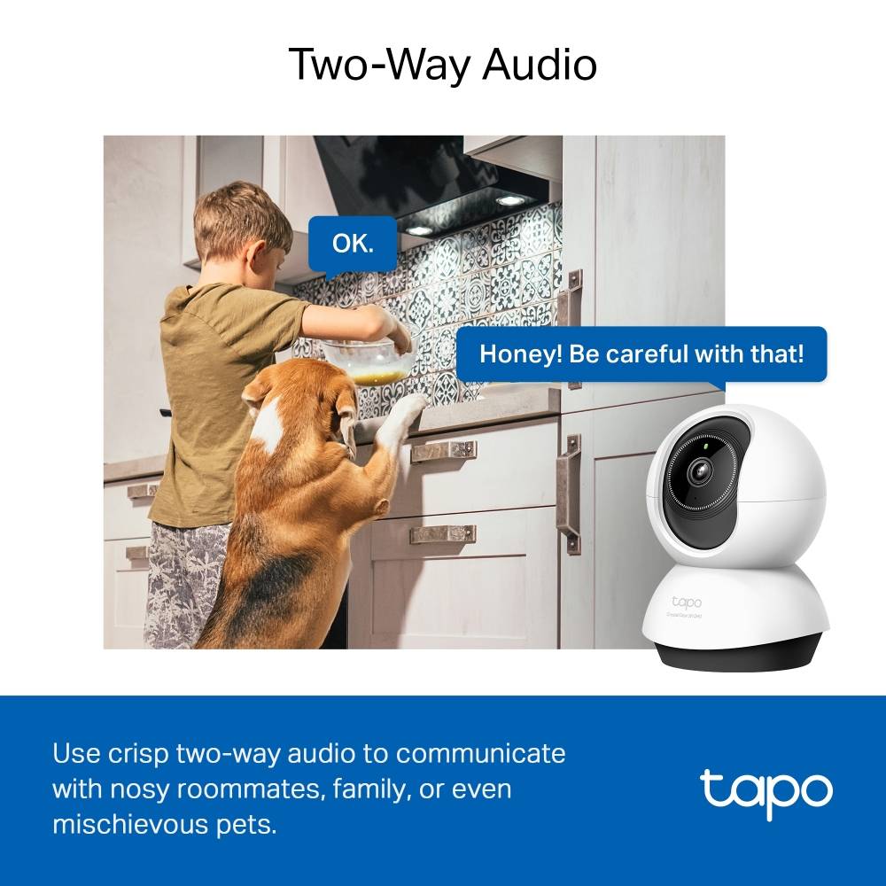 Câmara de Segurança TP-Link Tapo TC72 2K Pan/Tilt AI Home Security Wi-Fi