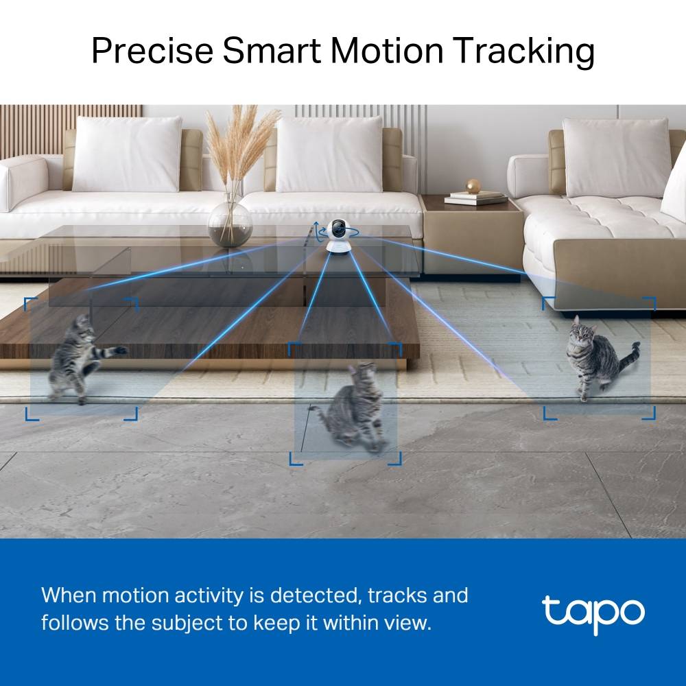 Câmara de Segurança TP-Link Tapo TC72 2K Pan/Tilt AI Home Security Wi-Fi